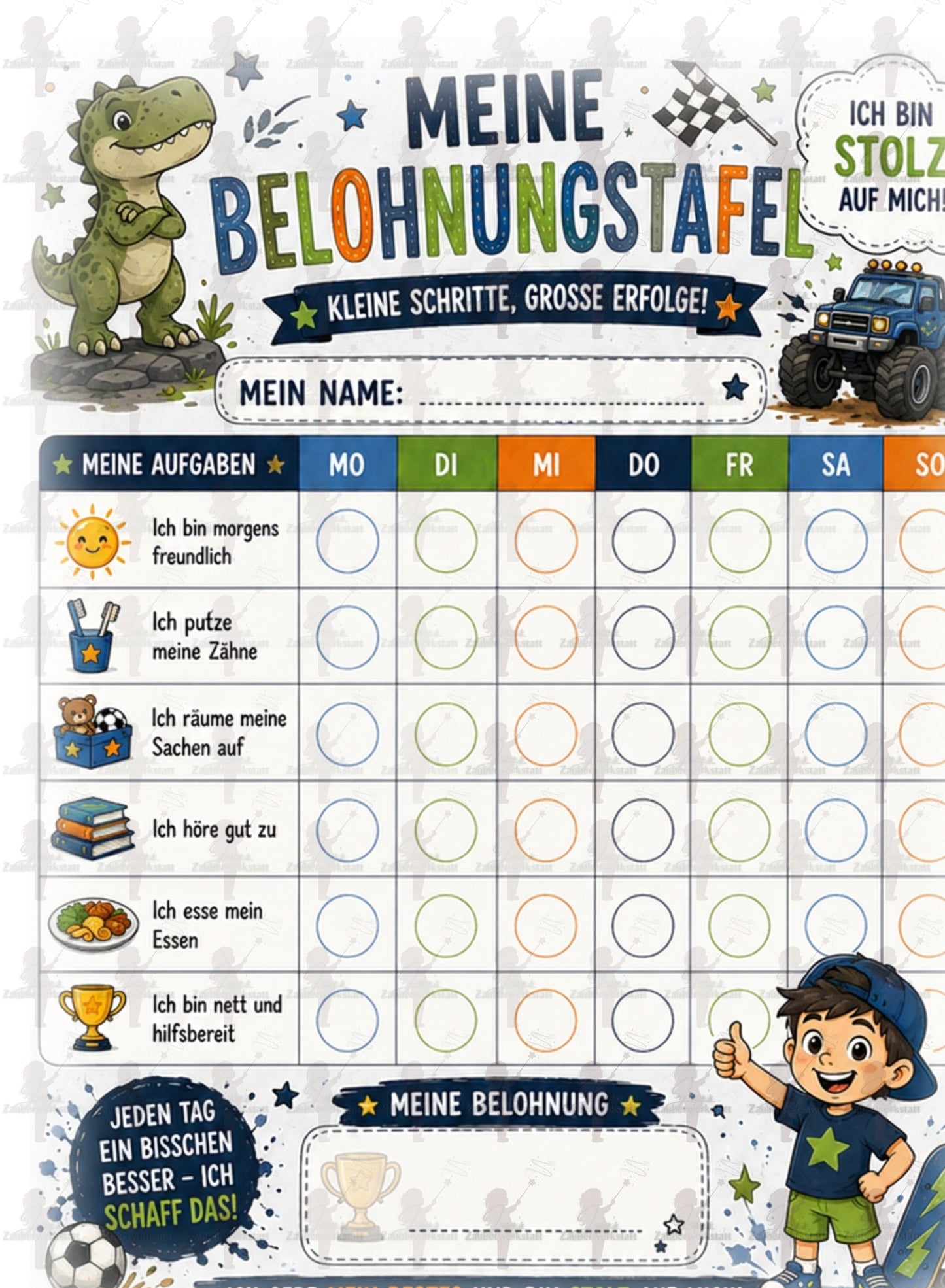 Belohnungstafel für Kinder - Waldtiere - Digitaler Download