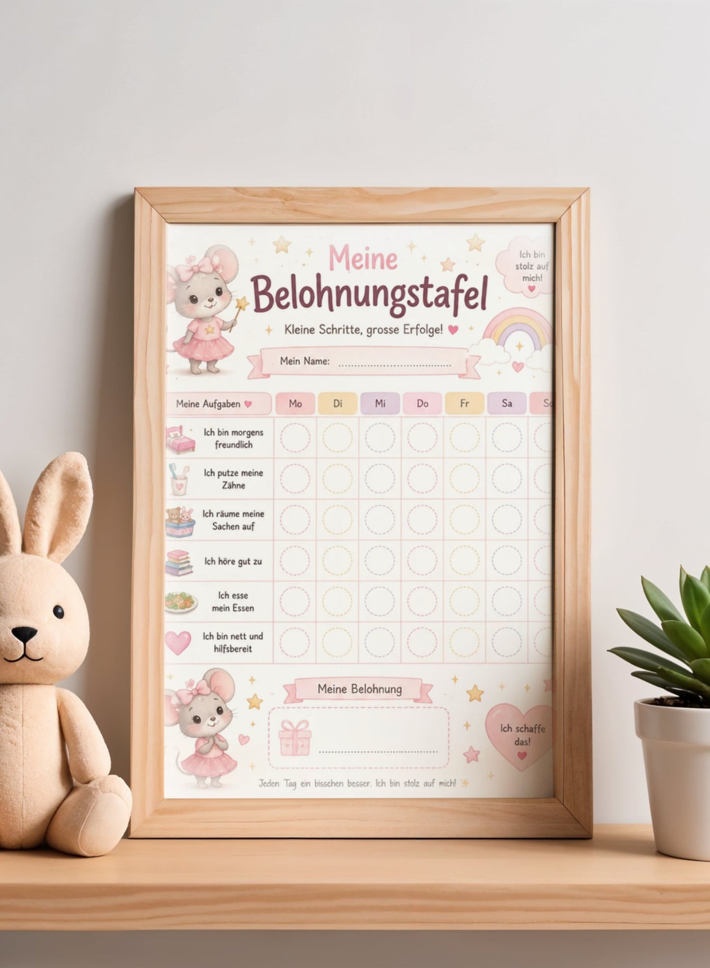 Belohnungstafel für Kinder - Waldtiere - Digitaler Download