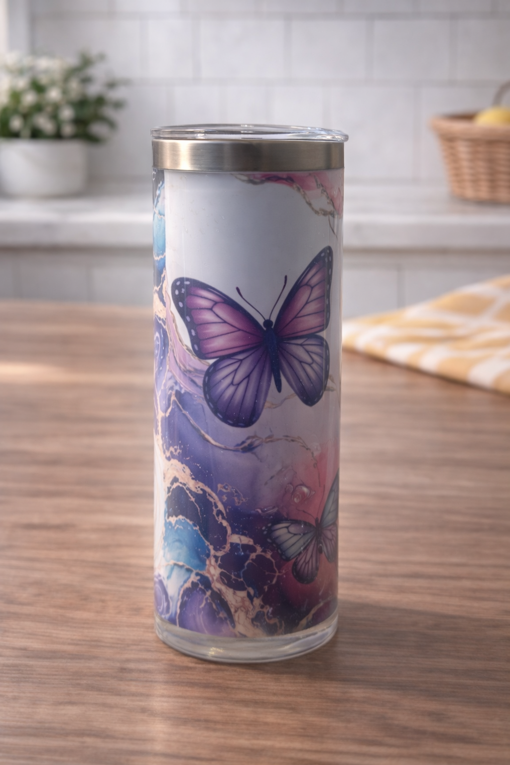 Snowglobe Thermobecher Butterfly